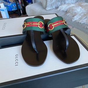 Gucci slides, sleek looks